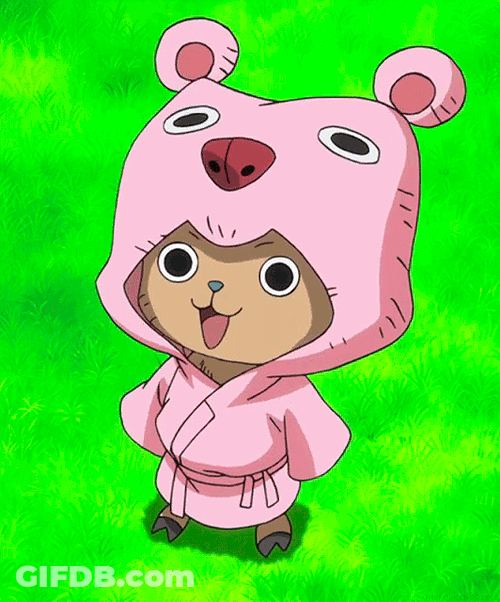 Cute Chopper Wearing Robe GIF