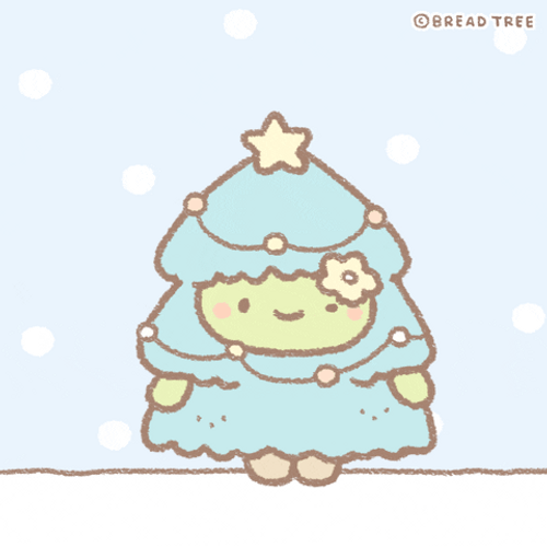 Cute Christmas Costume Cactus Bread Tree GIF