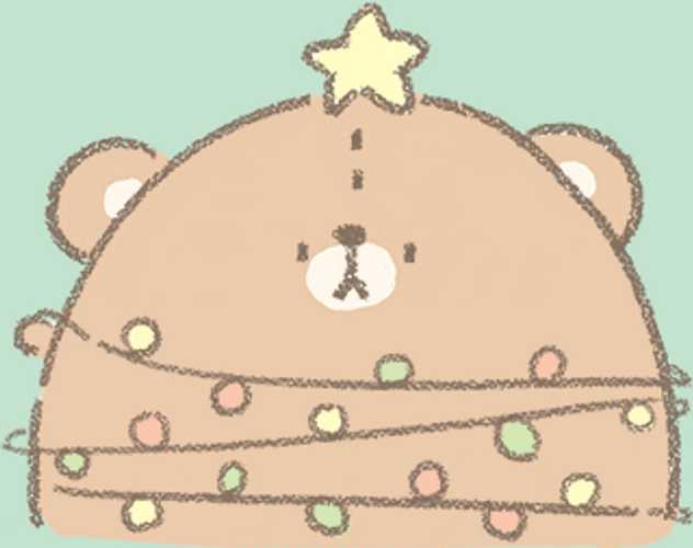 Cute Christmas Cuddly Bear GIF
