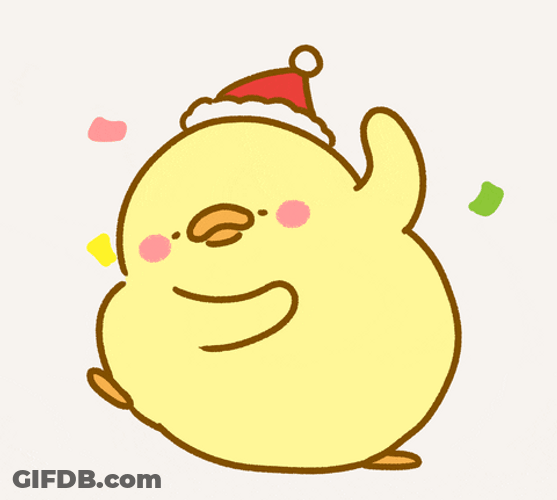 Cute Christmas Duck Dancing Excitedly GIF