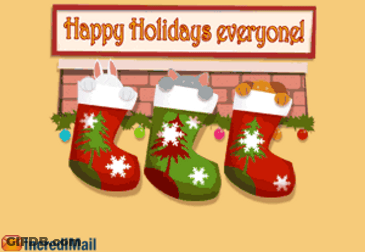 Cute Christmas Holiday Socks Greetings GIF