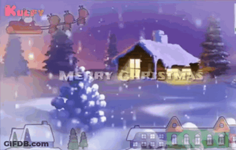 Cute Christmas Holy Night Greeting GIF