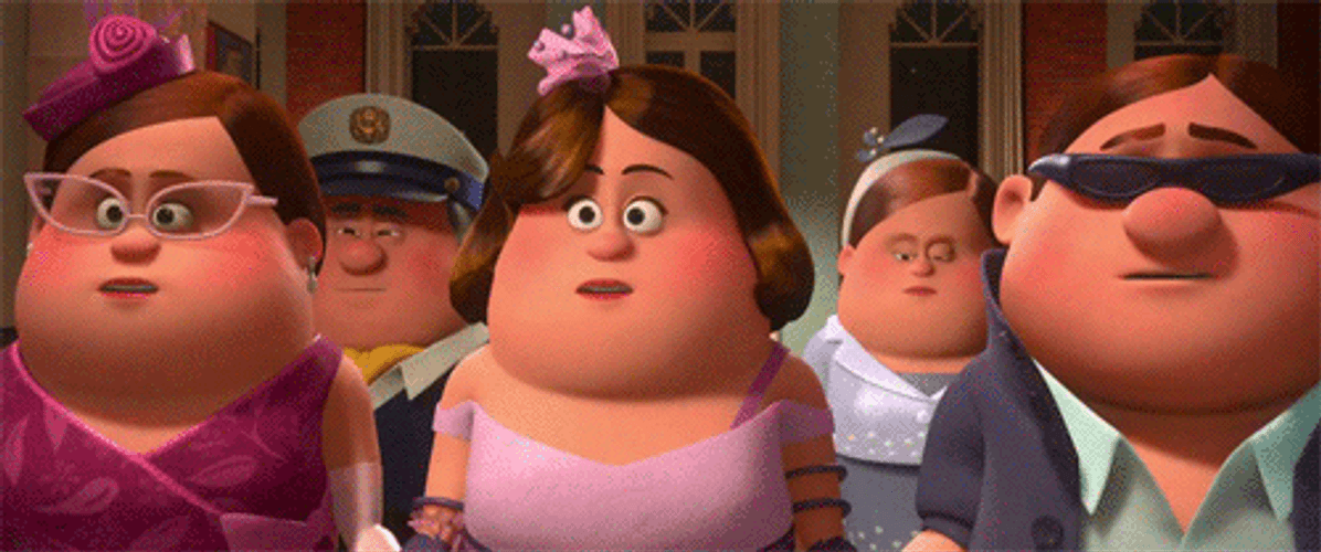 Cute Chubby Cartoon Jaw Drop GIF
