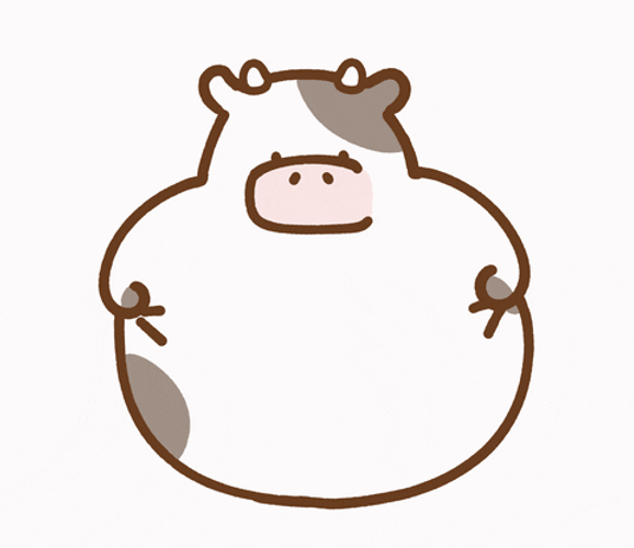 Cute Chubby Cow GIF