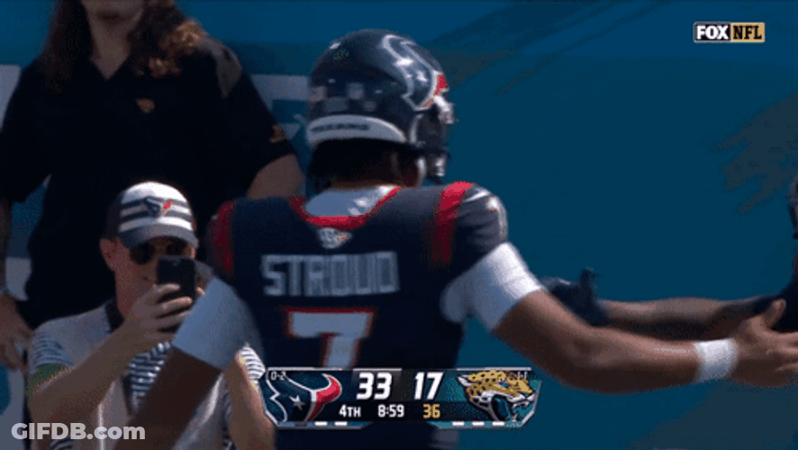 Cute Cj Stroud Tank Hand Shake Hug GIF