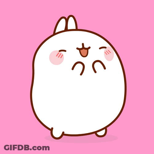 Cute Clap Molang Bunny GIF