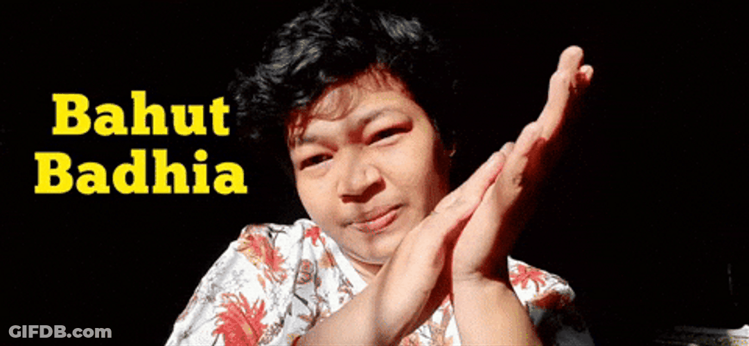 Cute Claps Bahut Badhia GIF