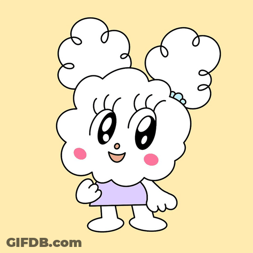 Cute Cloud Blowing Kiss GIF