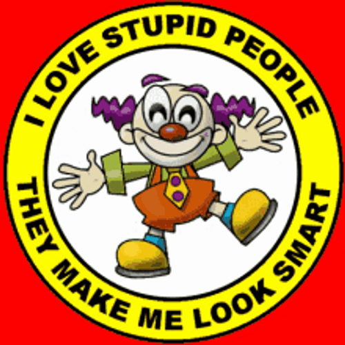 Cute Clown Badge Stupid People Dancing GIF