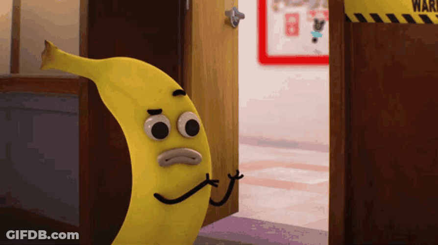 Cute Confused Banana Joe GIF