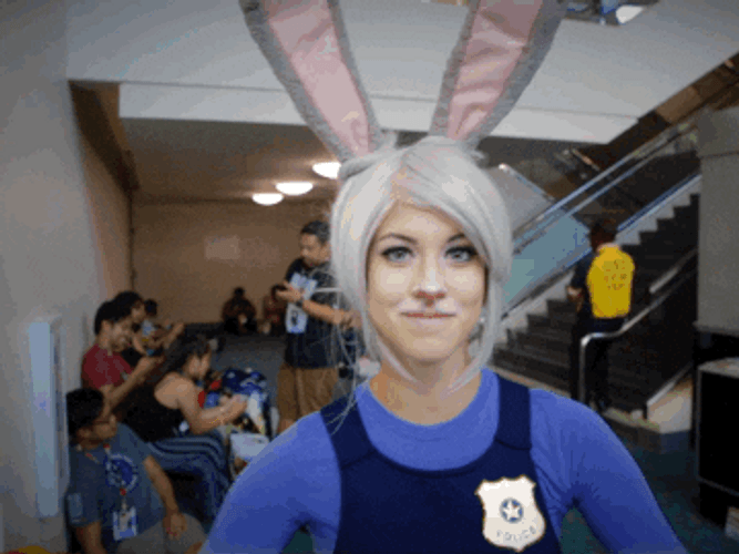 Cute Cosplay Of Judy Hopps GIF