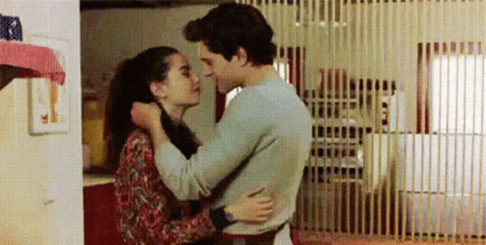 Cute Couple Gentle Kissing GIF