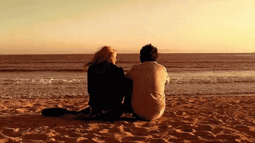 Cute Couple Sunset Beach GIF