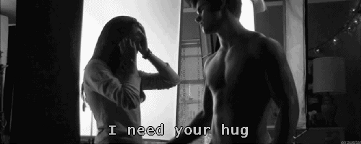 Cute Couples I Need Your Hug GIF