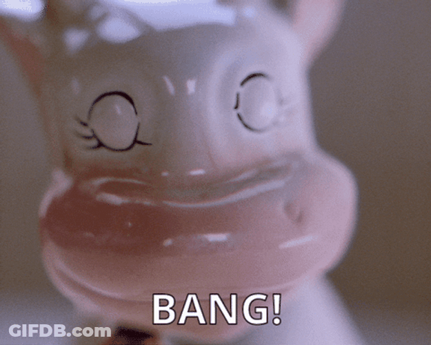 Cute Cow Bang Bang GIF