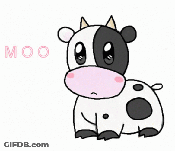 Cute Cow Chibi GIF