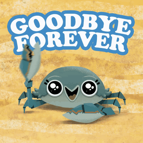Cute Crab Goodbye Forever GIF
