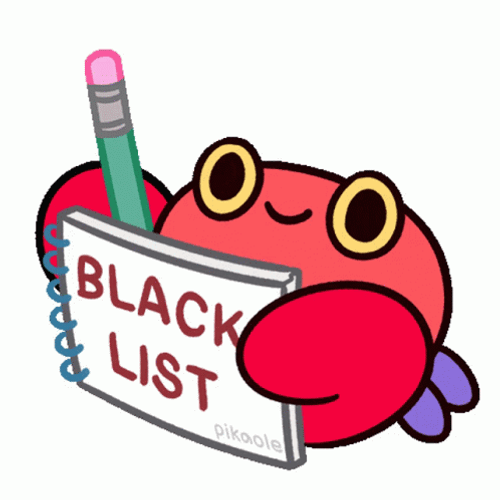 Cute Crab With Purple Tail Writes The Black List Given By Siri GIF