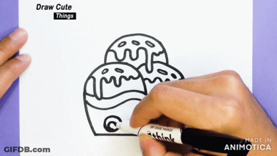 Cute Cupcake Sketch Tuesday GIF