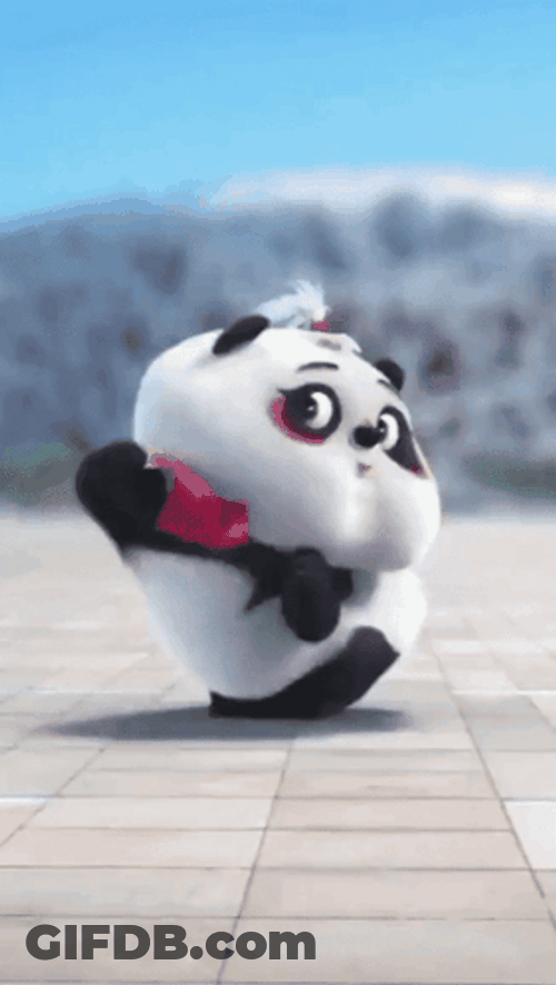 Cute Dancing Baby Panda GIF