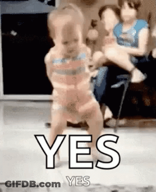 Cute Dancing Baby Yes Meme GIF