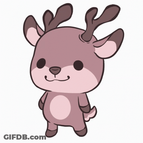 Cute Dancing Chibi Deer GIF