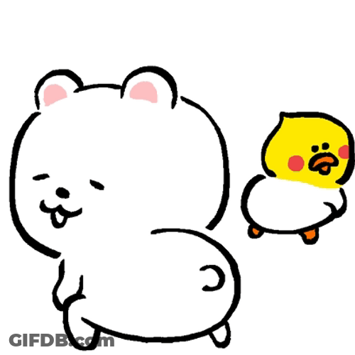 Cute Dancing Dog And Chick GIF
