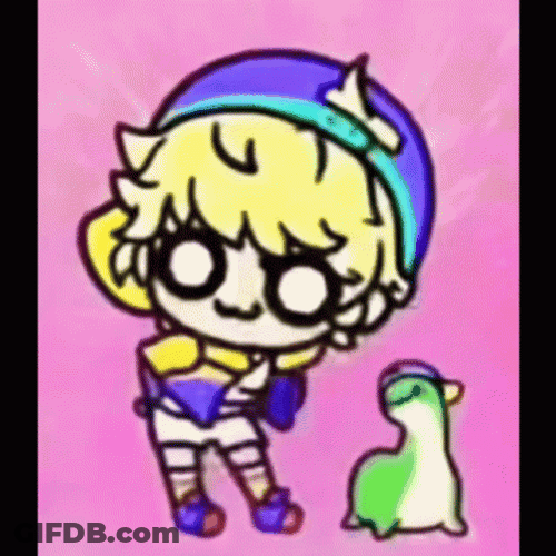 Cute Dancing Girl With Dino GIF