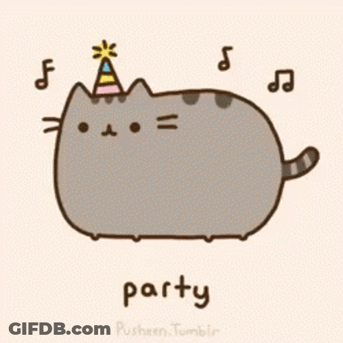 Cute Dancing Party Cat GIF