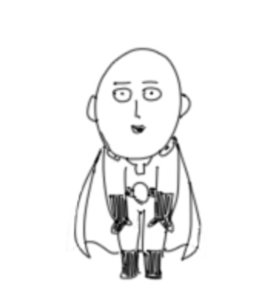 Cute Dancing Saitama Drawing GIF