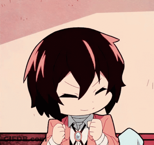 Cute Dazai Anime Happily Speaking GIF