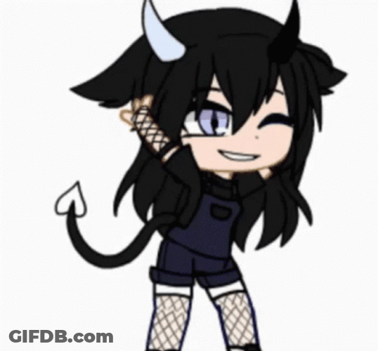 Cute Demon Girl Dancing Gacha Life GIF
