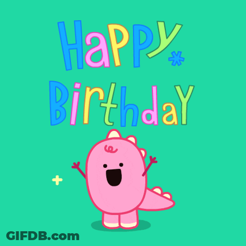 Cute DinoSally Birthday Dance GIF