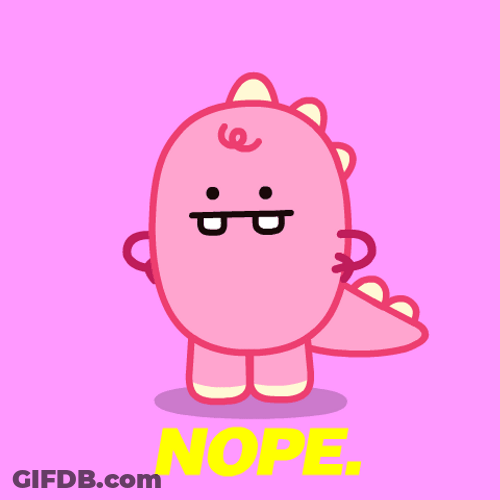 Cute Dinosally Nope No No GIF