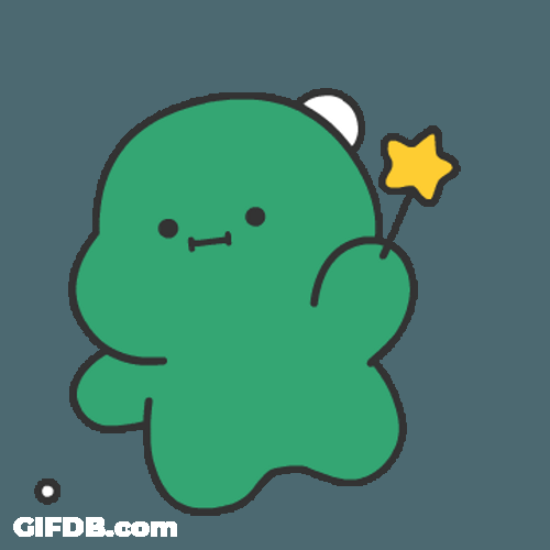 Cute Dinosaur Dance Holding Star Wand GIF