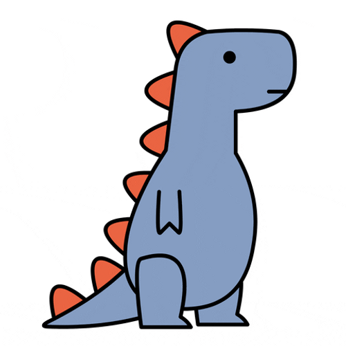 Cute Dinosaur Heart GIF