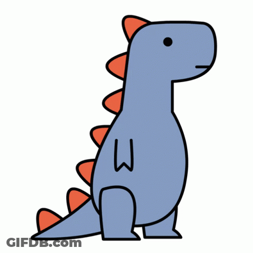 Cute Dinosaur Smiled Then Wave Hello GIF