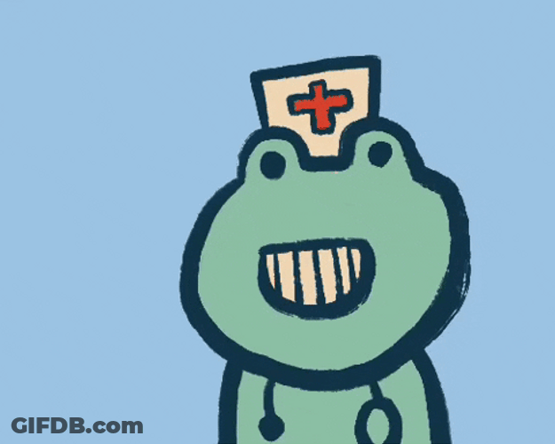 Cute Doctor Frog GIF