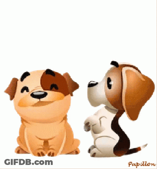 Cute Dog Hug Facebook Sticker GIF