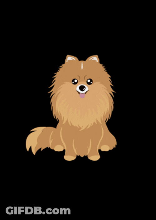 Cute Dog With Red Small Hearts Love GIF