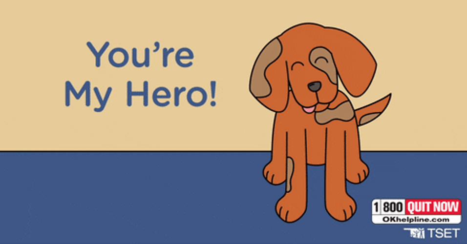 Cute Dog You're My Hero GIF