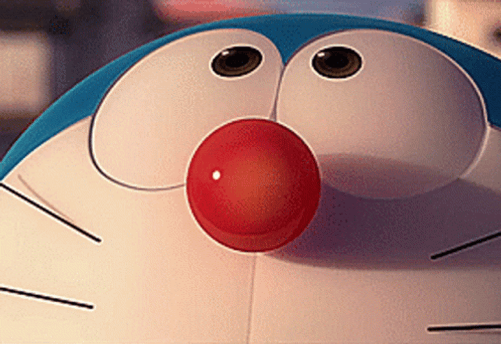 Cute Doraemon Nose Blink Light GIF