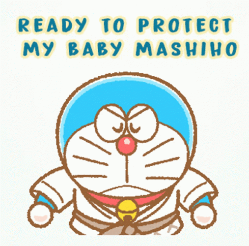Cute Doraemon Ready To Protect GIF