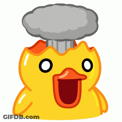 Cute Duck Blow His Mind GIF