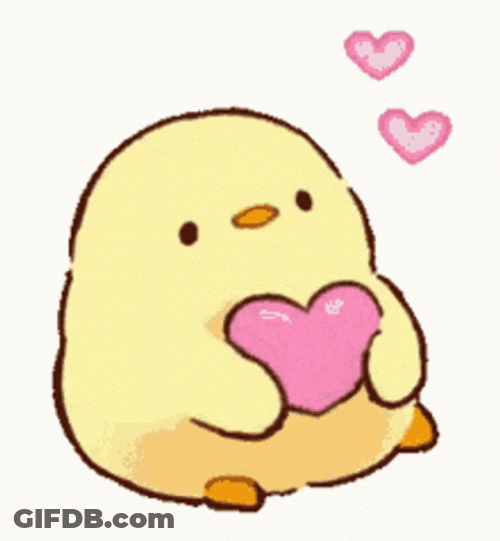 Cute Duck Love Animation GIF