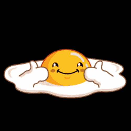 Cute Egg Giving Thumbs Up GIF