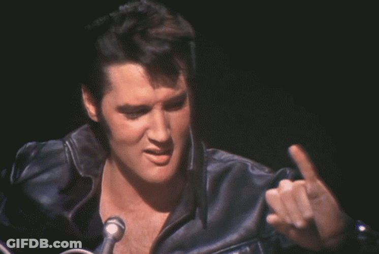 Cute Elvis Prestley Finger Dance GIF