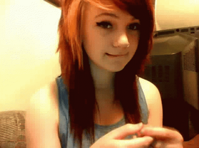 Cute Emo Girl Rock On GIF