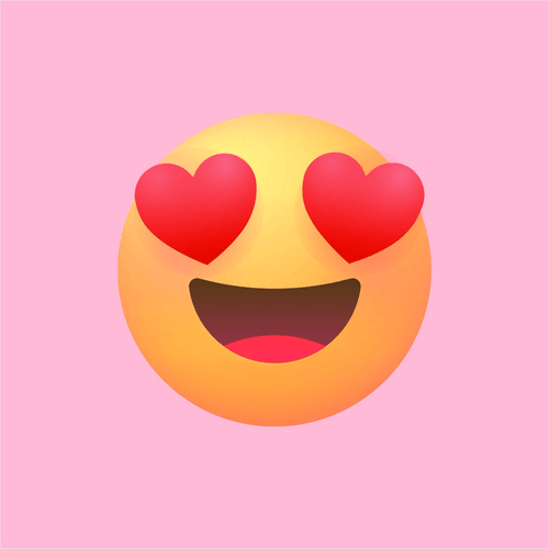 Cute Emoji Heart Eyes GIF
