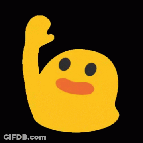 Cute Emoji Raising Hand GIF